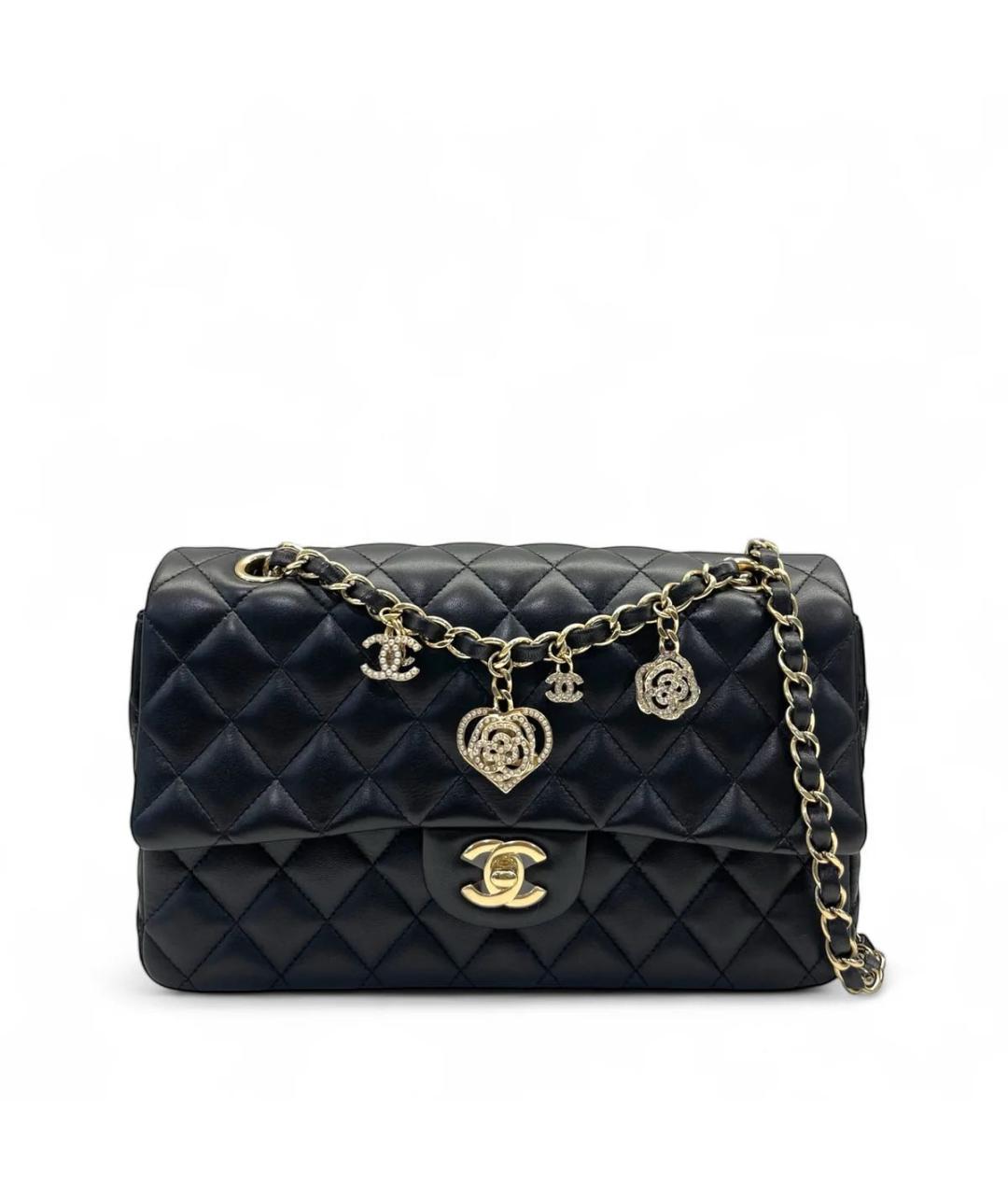 CHANEL Черная кожаная сумка через плечо, фото 9