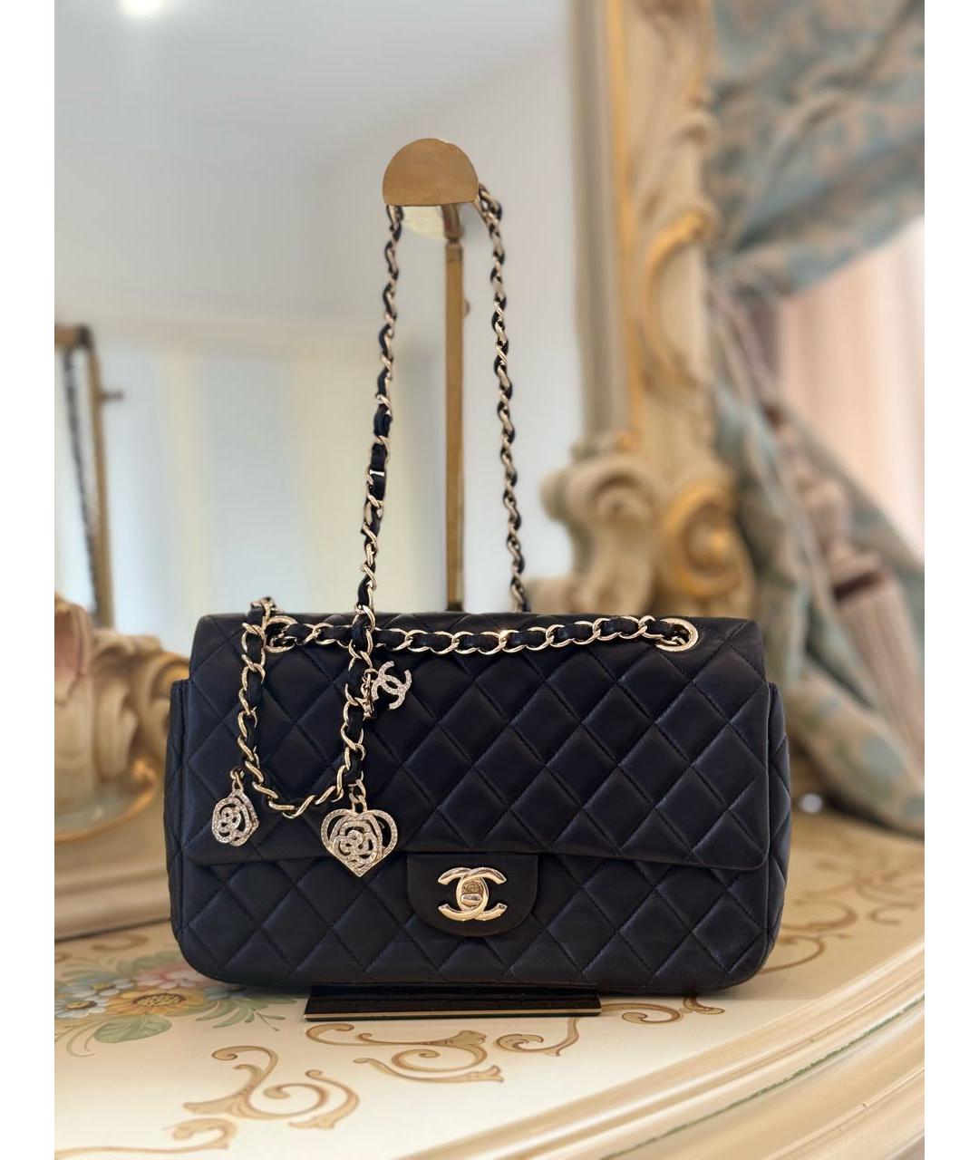 CHANEL Черная кожаная сумка через плечо, фото 2