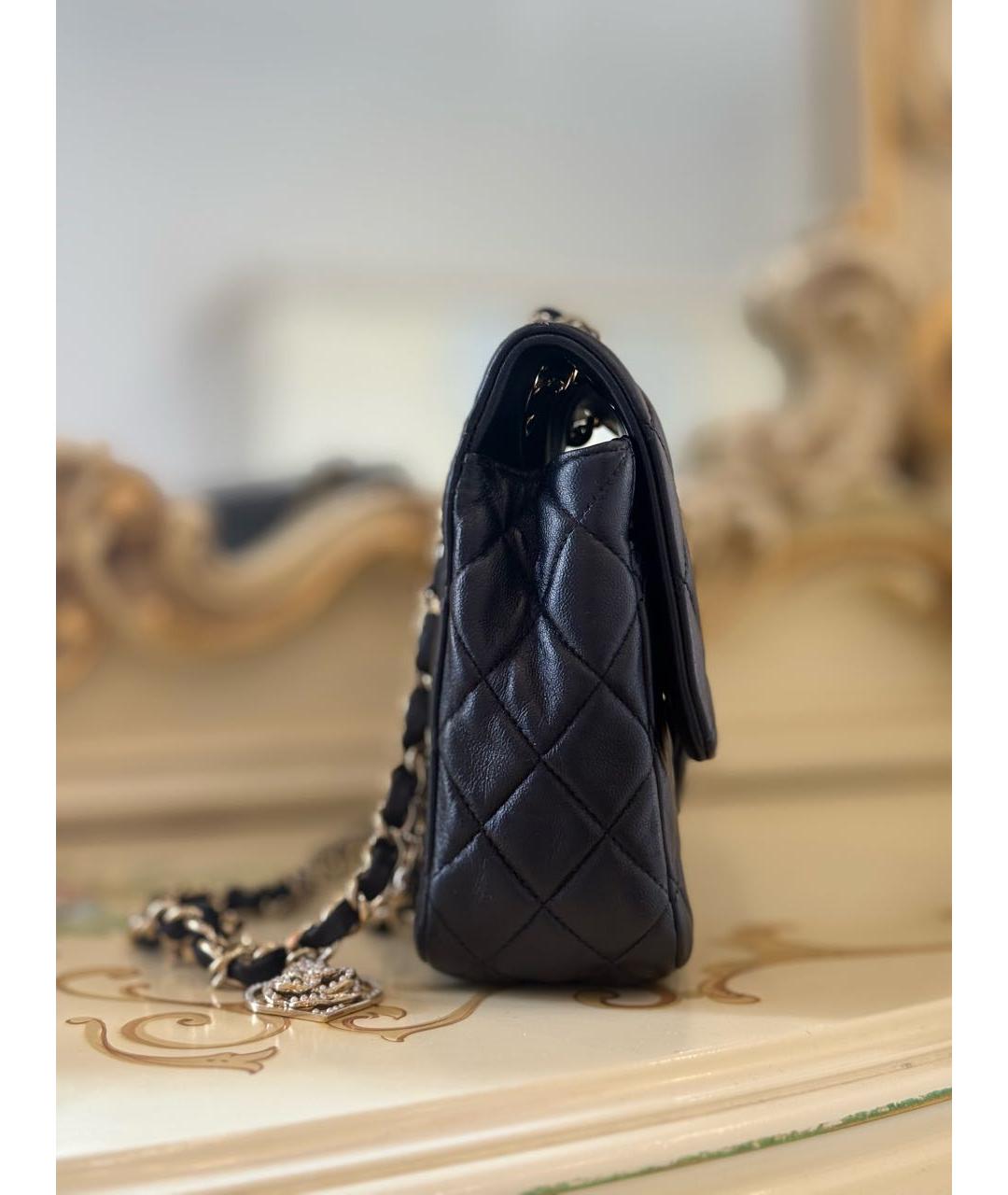 CHANEL Черная кожаная сумка через плечо, фото 5
