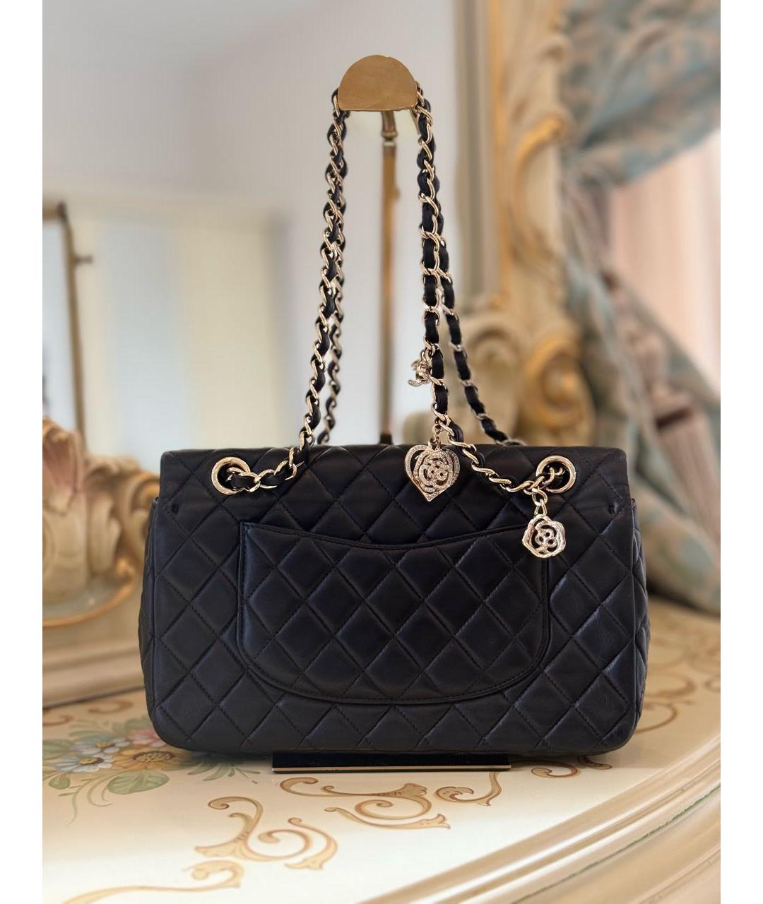 CHANEL Черная кожаная сумка через плечо, фото 8