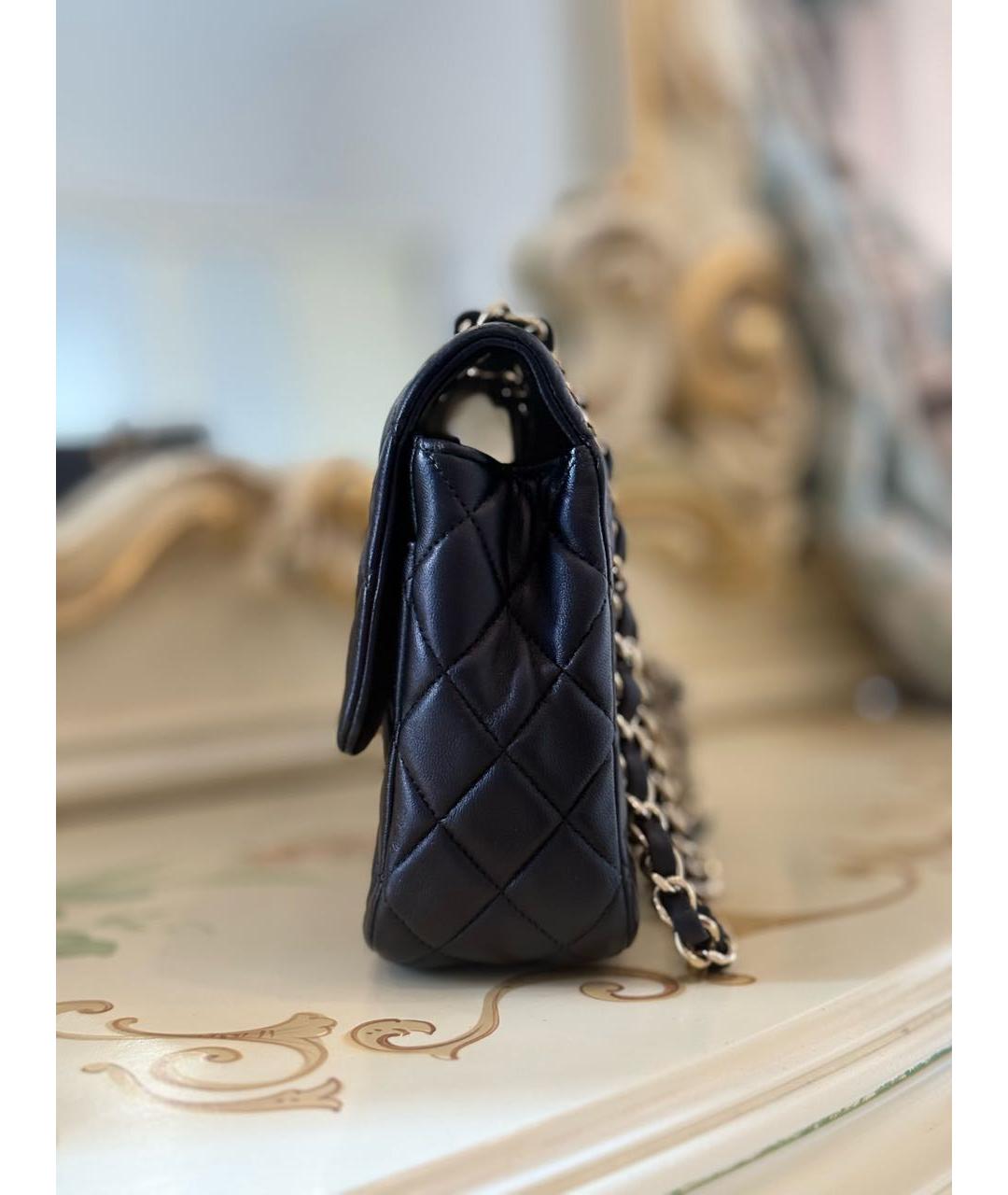 CHANEL Черная кожаная сумка через плечо, фото 4