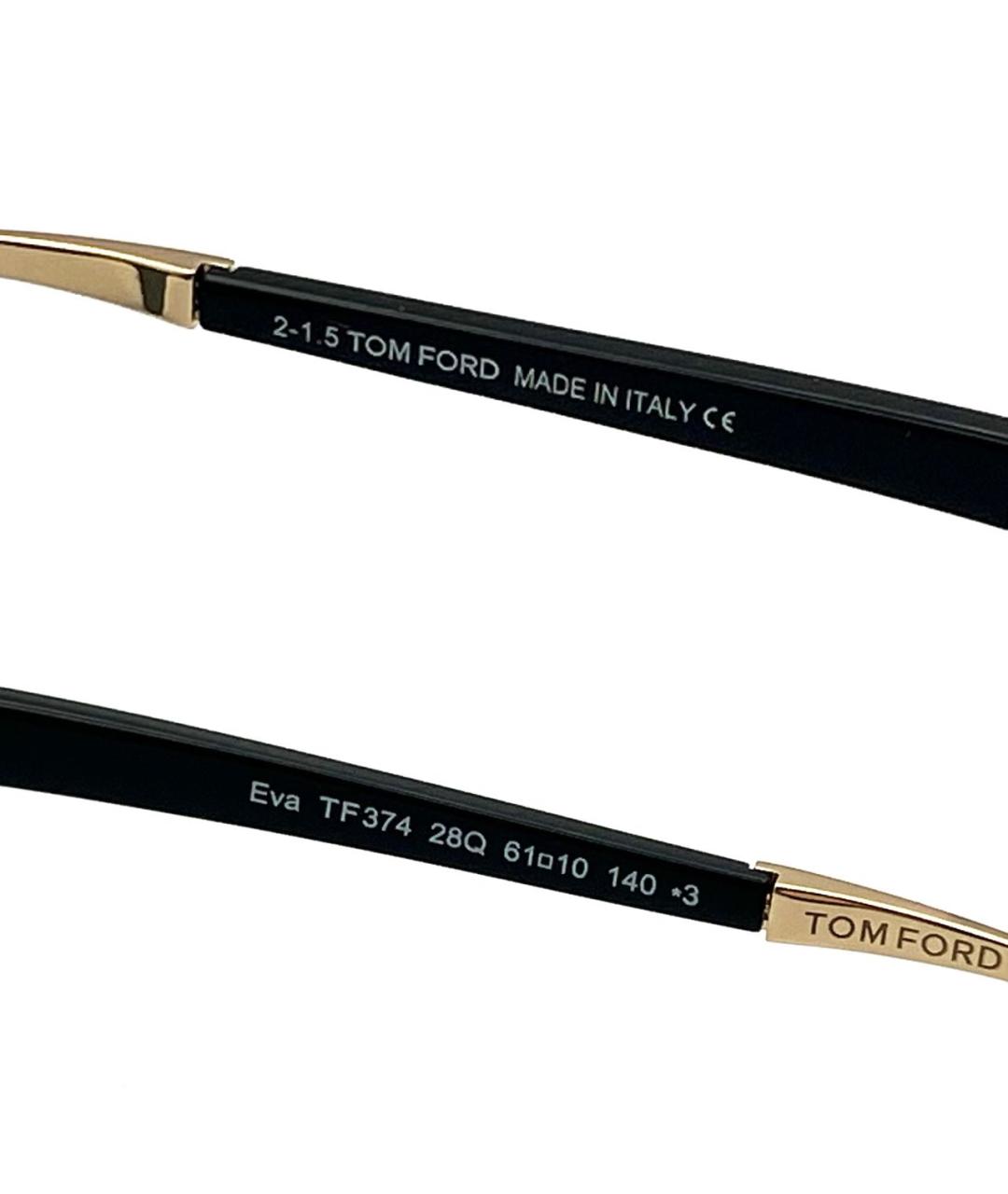 TOM FORD Золотые металлические солнцезащитные очки, фото 7