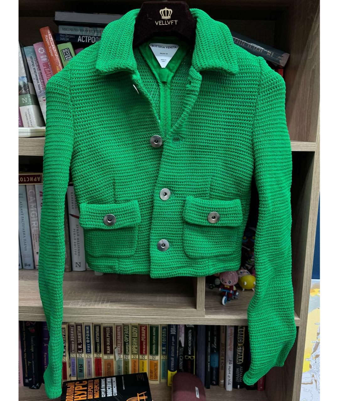 BOTTEGA VENETA Зеленый хлопковый жакет/пиджак, фото 6