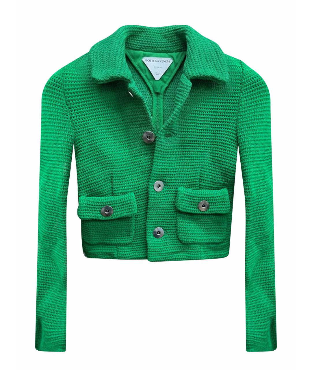 BOTTEGA VENETA Зеленый хлопковый жакет/пиджак, фото 1