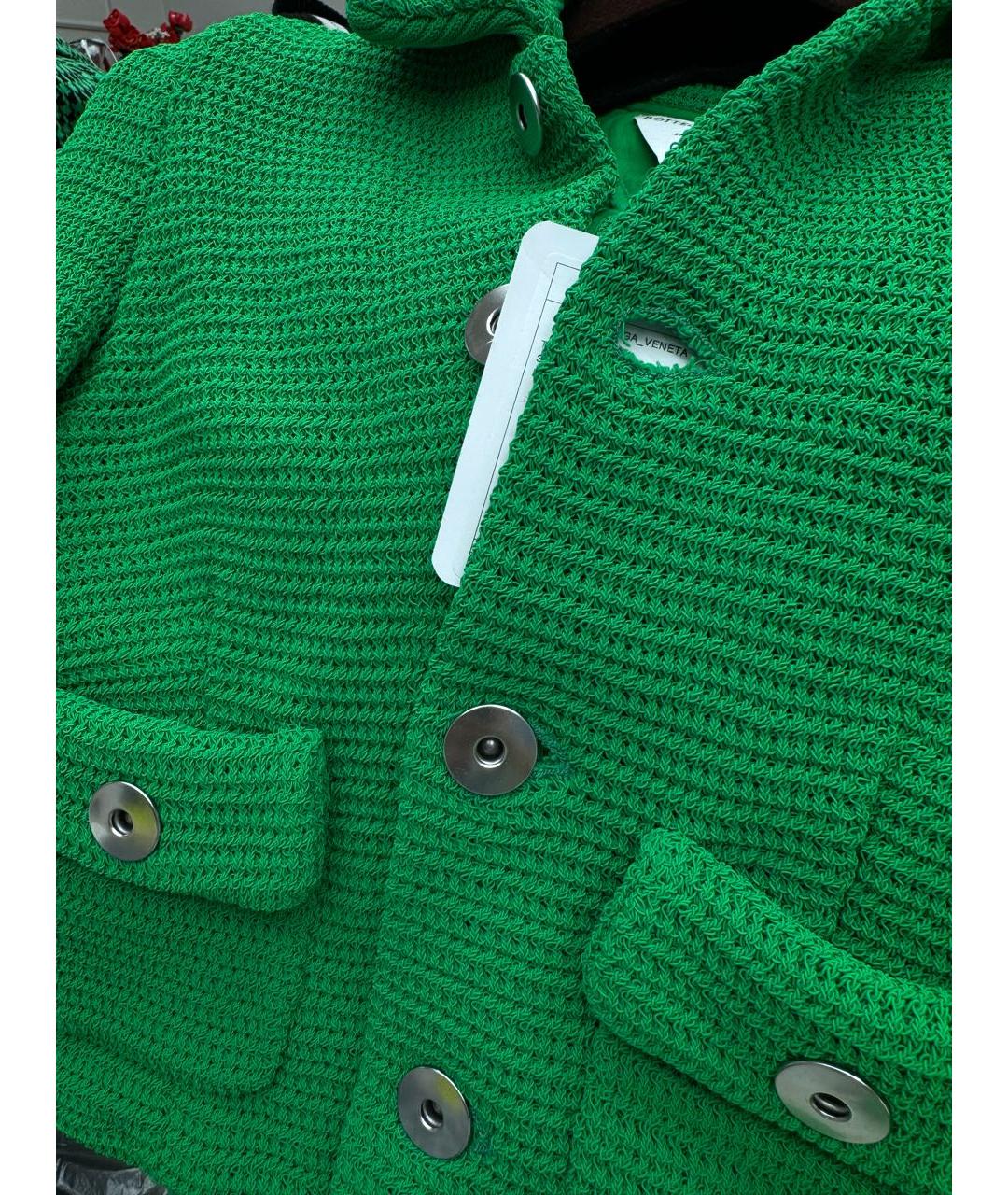 BOTTEGA VENETA Зеленый хлопковый жакет/пиджак, фото 4
