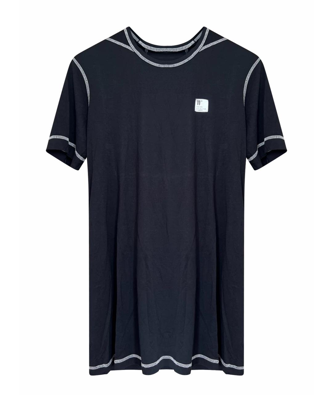 11 BY BORIS BIDJAN SABERI Черная хлопковая футболка, фото 1