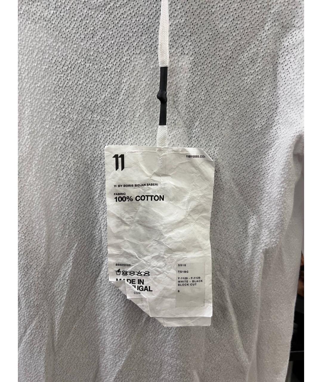 11 BY BORIS BIDJAN SABERI Белая хлопковая футболка, фото 5