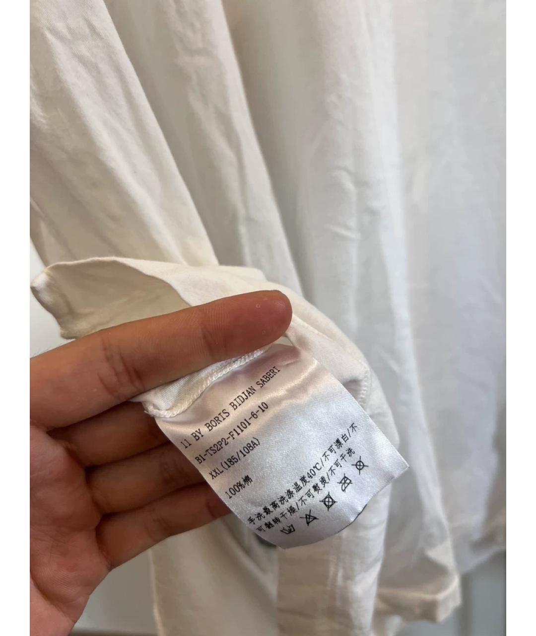 11 BY BORIS BIDJAN SABERI Белая хлопковая футболка, фото 6