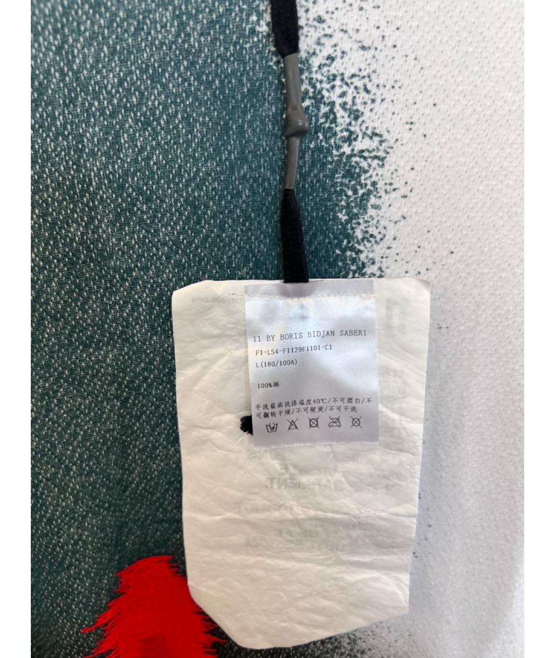 11 BY BORIS BIDJAN SABERI Белая хлопковая футболка, фото 4