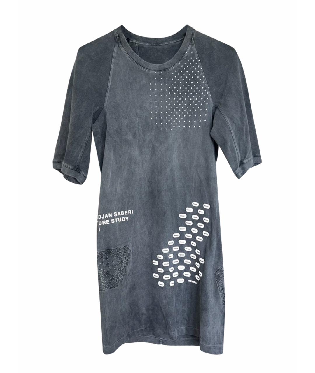 BORIS BIDJAN Серая хлопковая футболка, фото 1