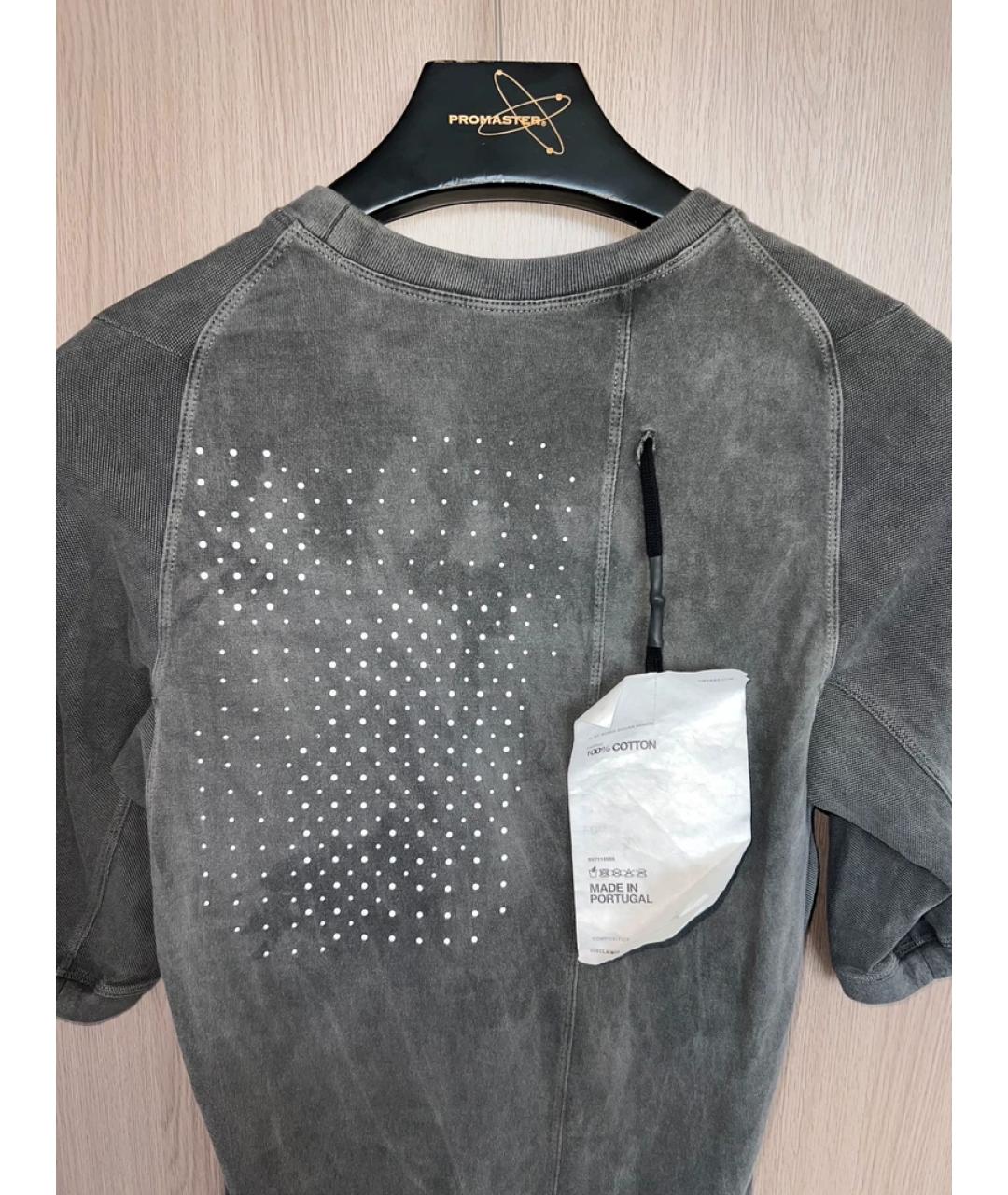 BORIS BIDJAN Серая хлопковая футболка, фото 2