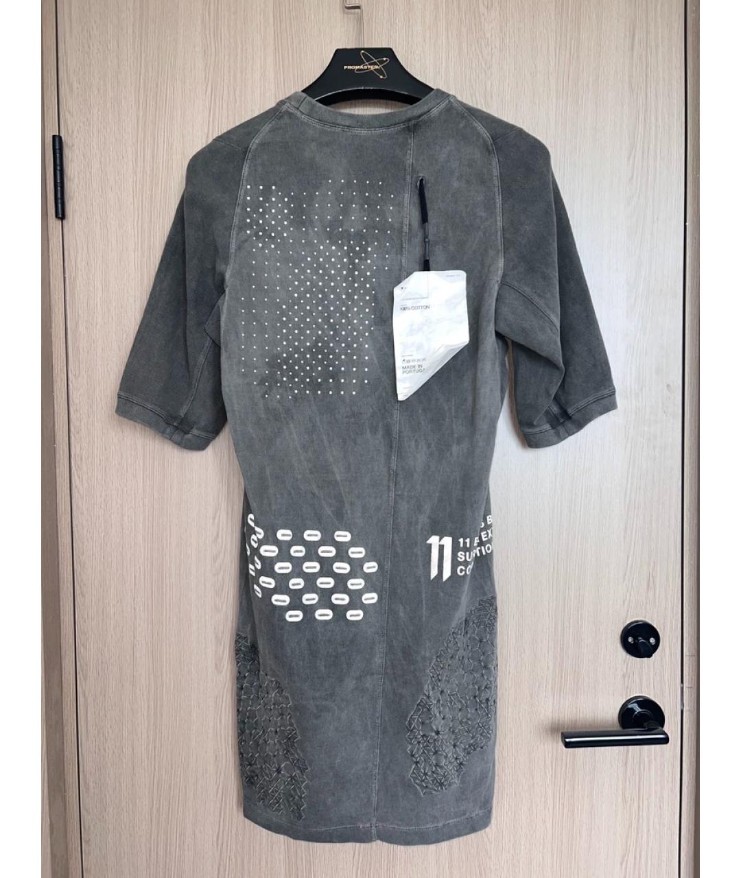 BORIS BIDJAN Серая хлопковая футболка, фото 9