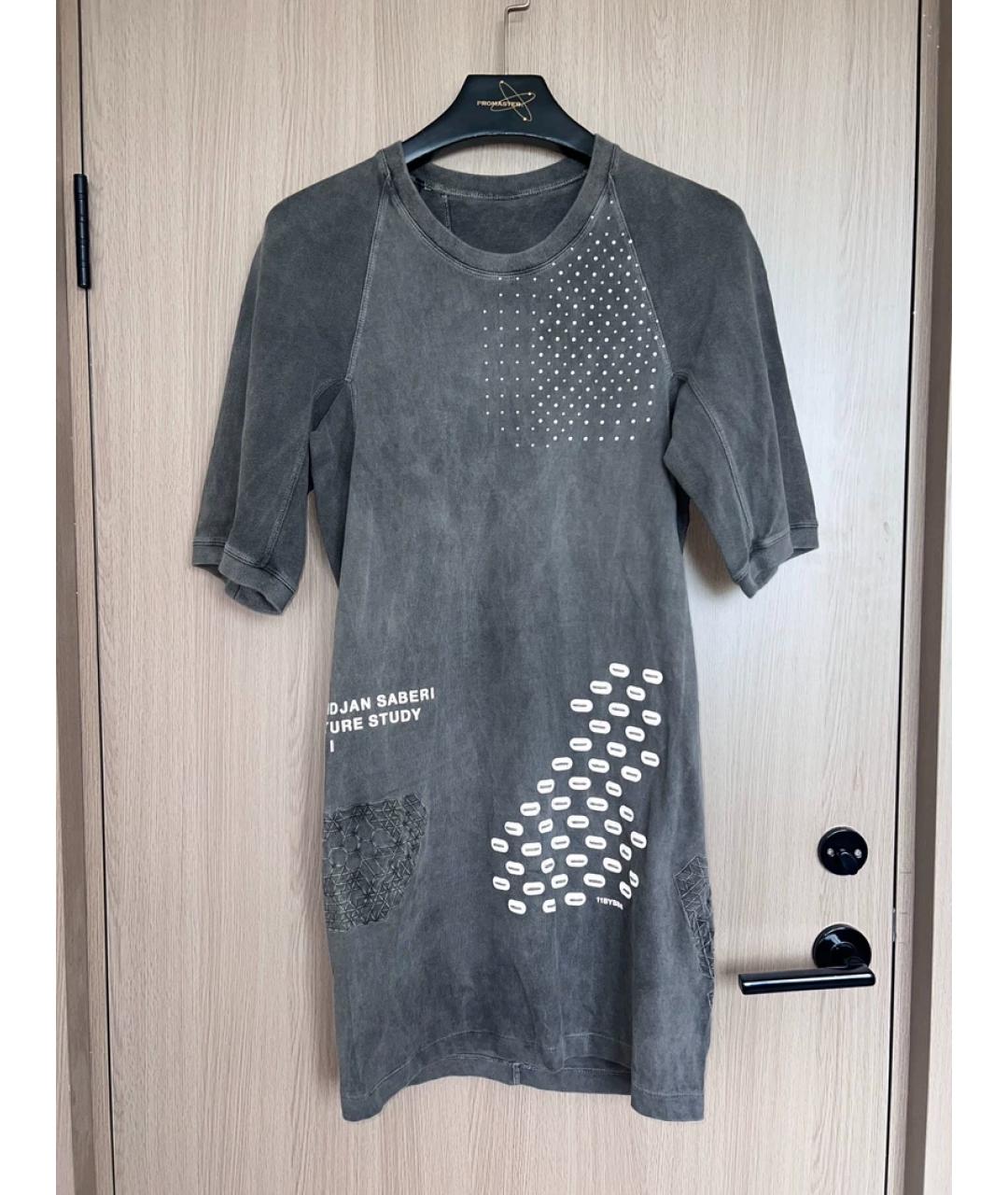 BORIS BIDJAN Серая хлопковая футболка, фото 10