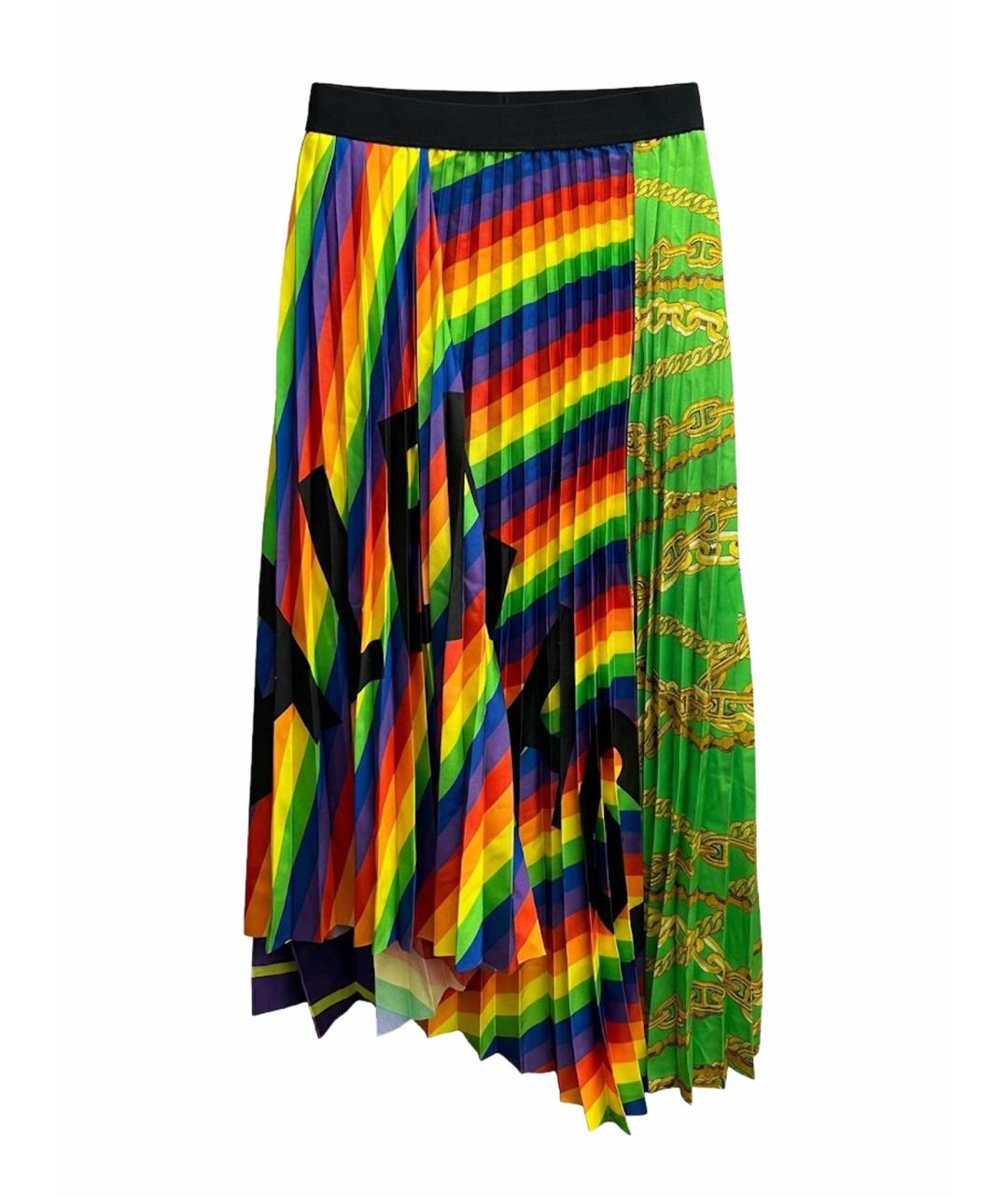 BALENCIAGA Мульти полиэстеровая юбка миди, фото 1