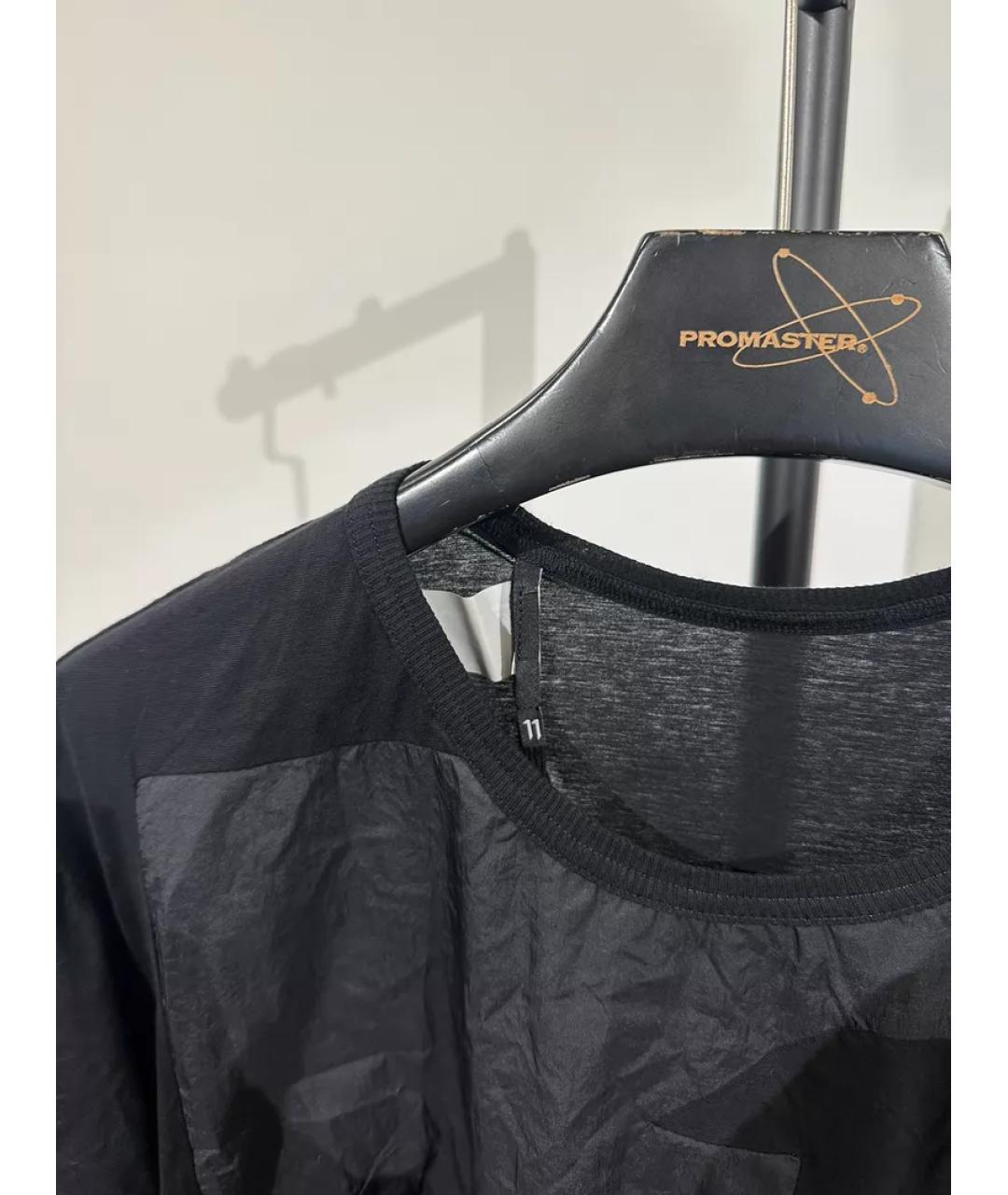 11 BY BORIS BIDJAN SABERI Черная хлопковая футболка, фото 5