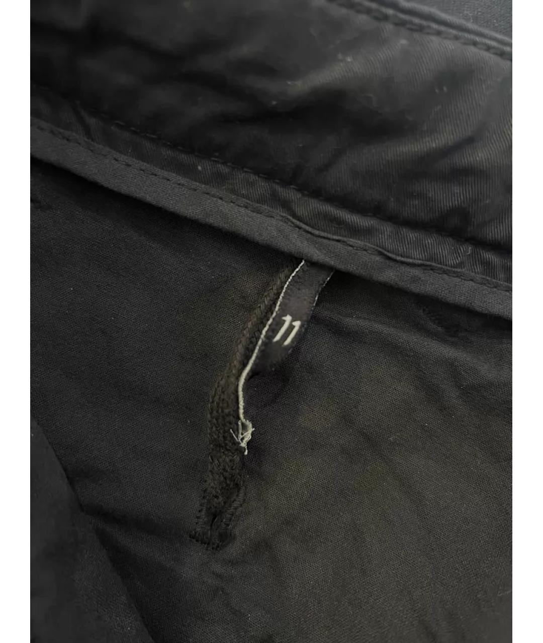 11 BY BORIS BIDJAN SABERI Черные хлопковые повседневные брюки, фото 7
