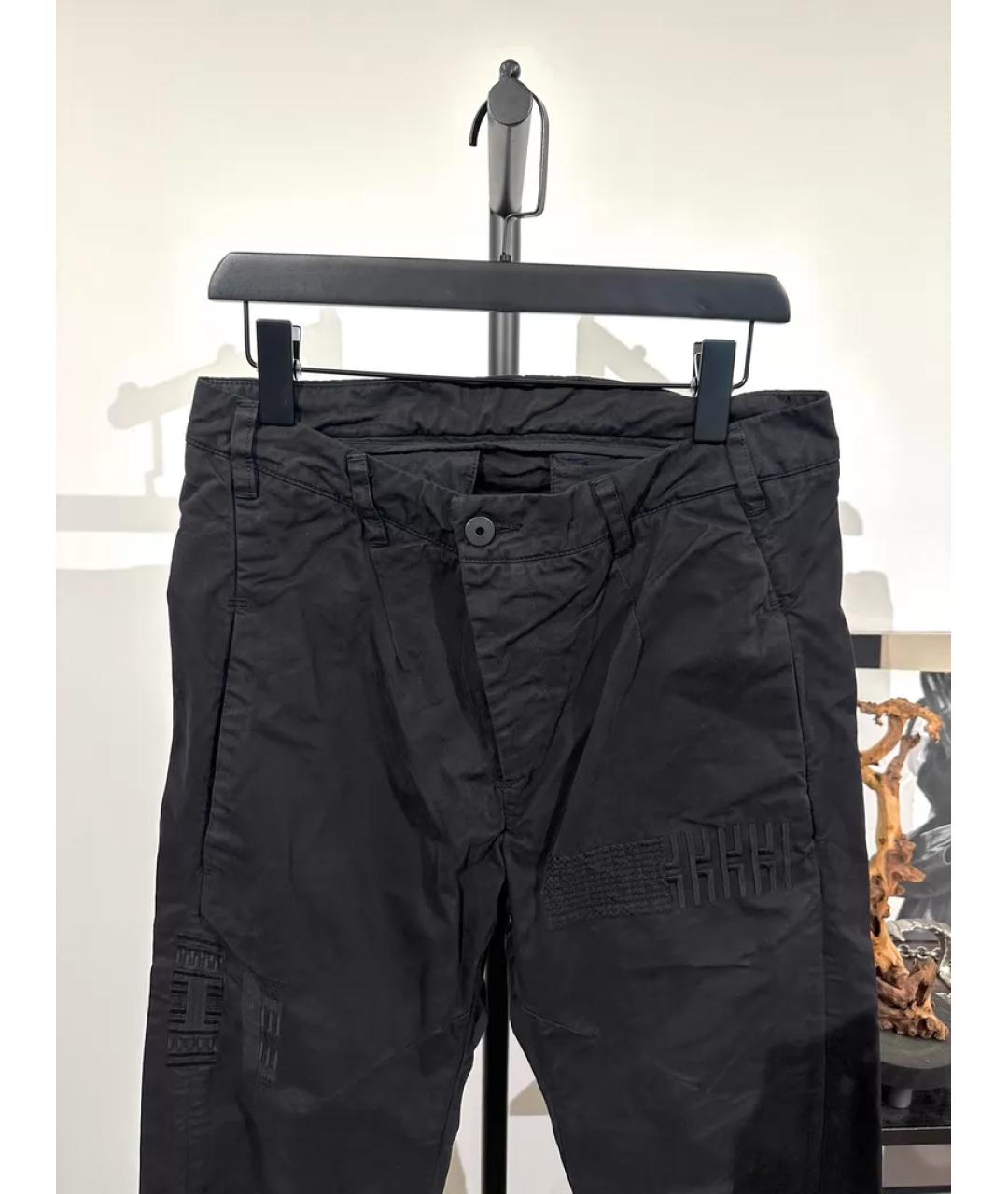 11 BY BORIS BIDJAN SABERI Черные хлопковые повседневные брюки, фото 3