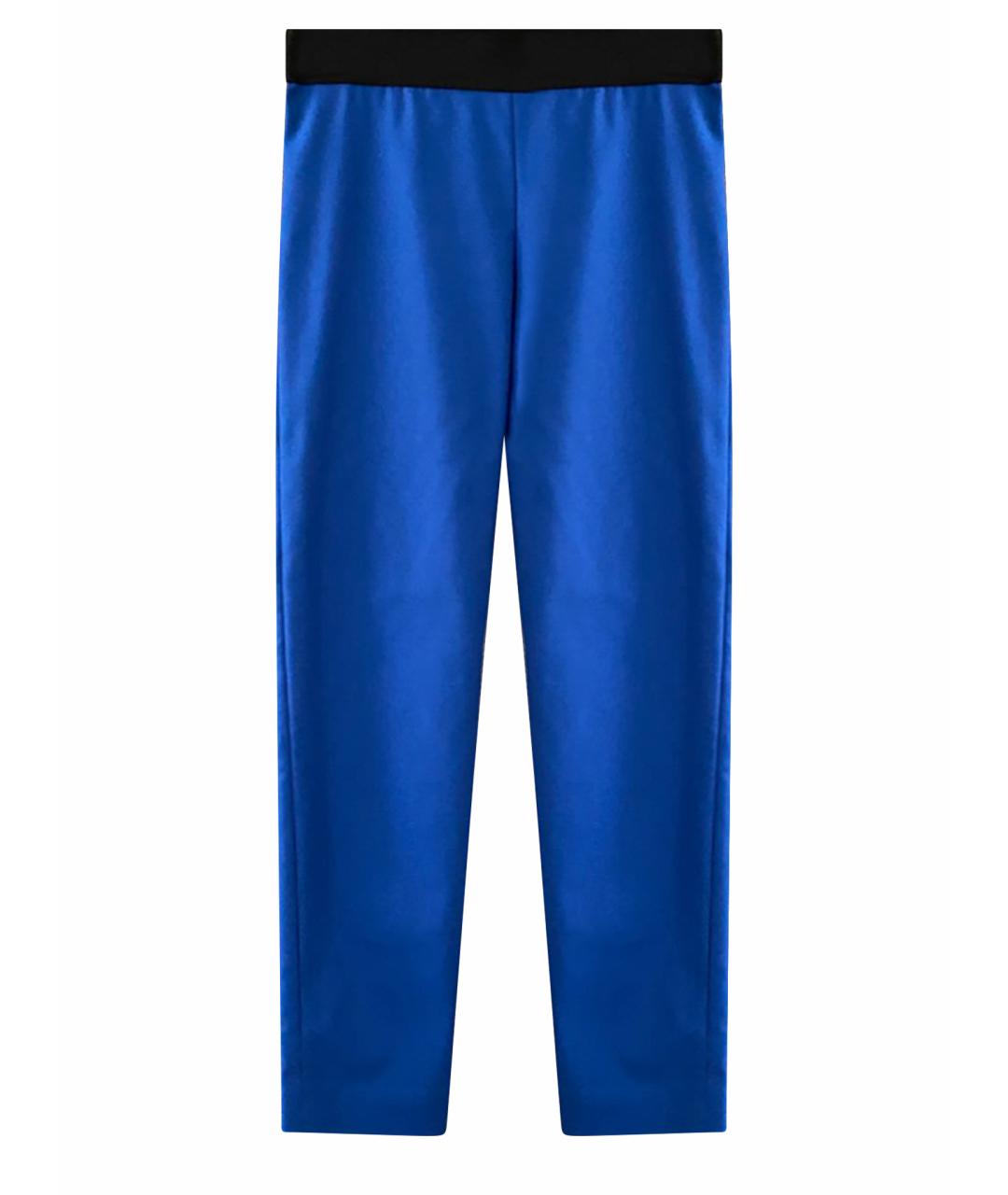 LES COPAINS Синие хлопко-эластановые леггинсы и велосипедки, фото 1