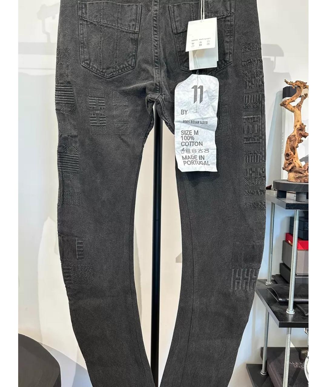 11 BY BORIS BIDJAN SABERI Черные повседневные брюки, фото 6