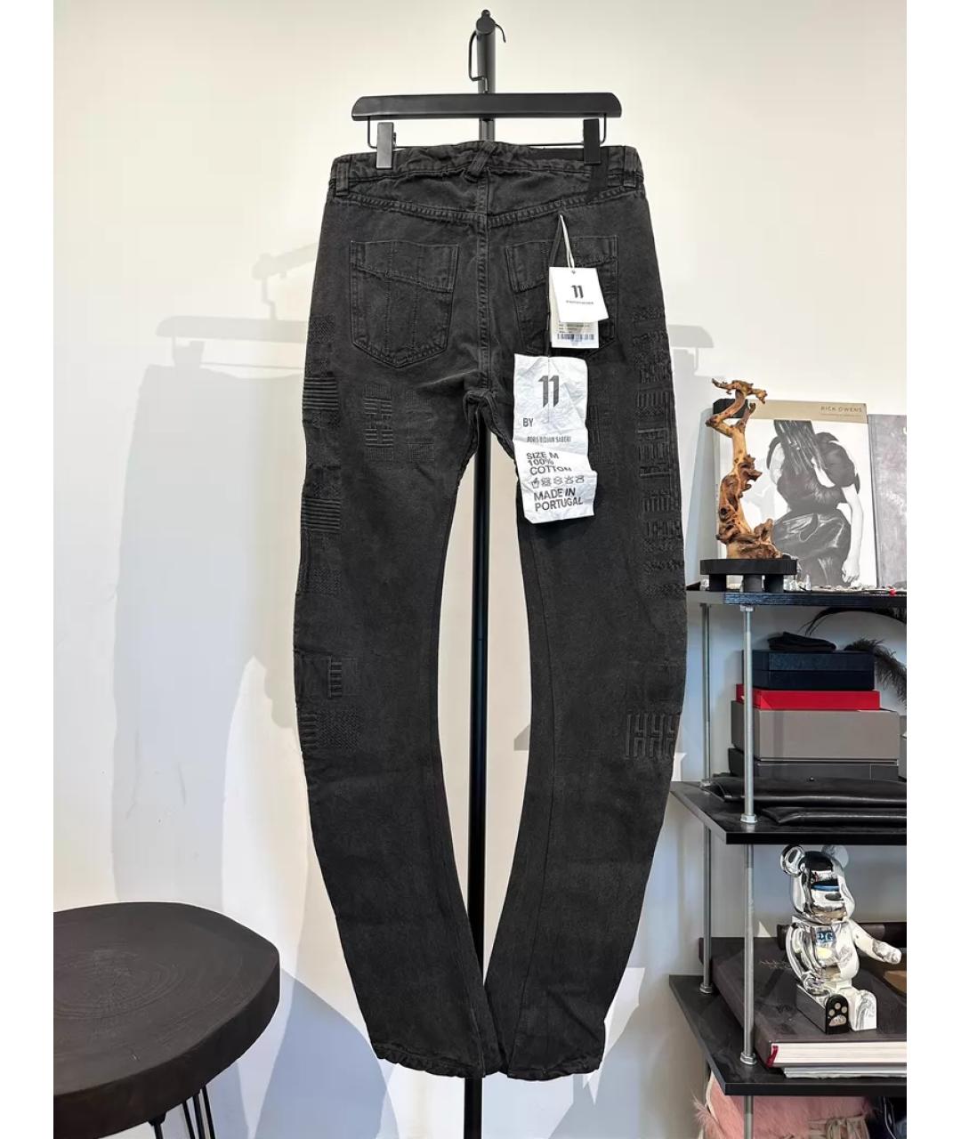 11 BY BORIS BIDJAN SABERI Черные повседневные брюки, фото 9