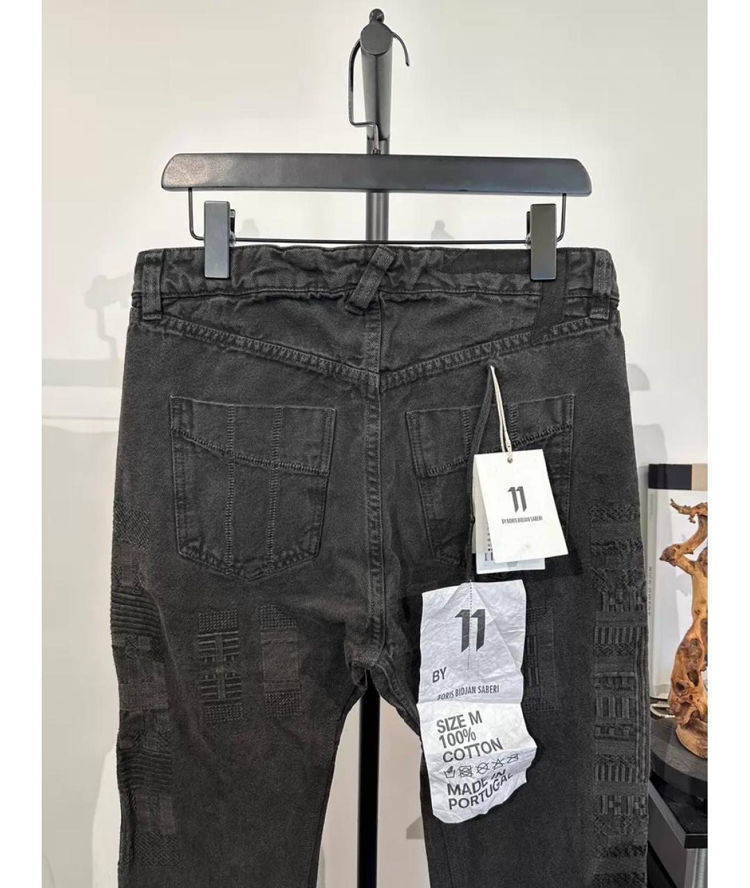 11 BY BORIS BIDJAN SABERI Черные повседневные брюки, фото 2