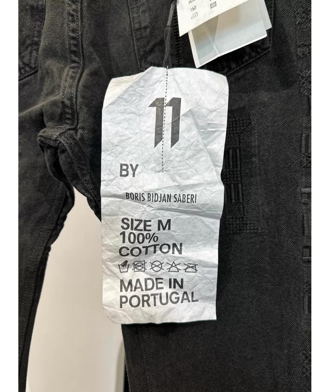 11 BY BORIS BIDJAN SABERI Черные повседневные брюки, фото 7