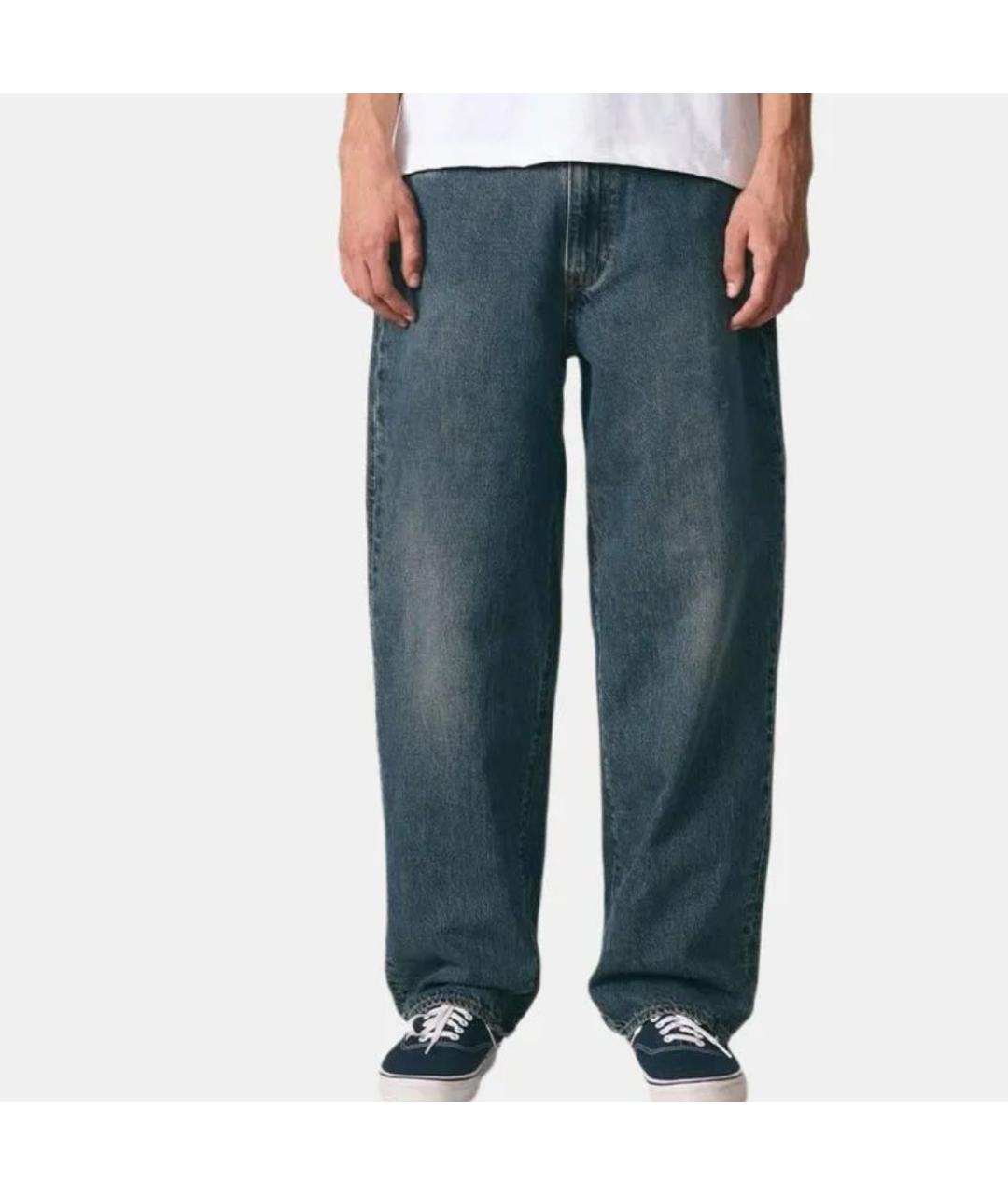 LEVI'S Синие хлопковые прямые джинсы, фото 5