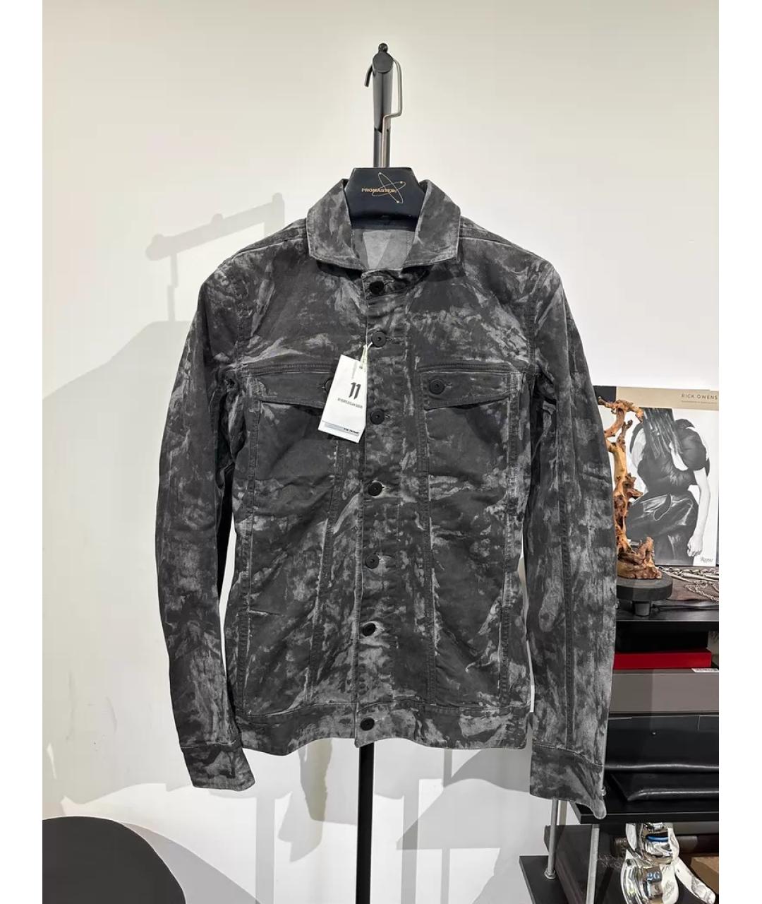 11 BY BORIS BIDJAN SABERI Черная деним куртка, фото 10