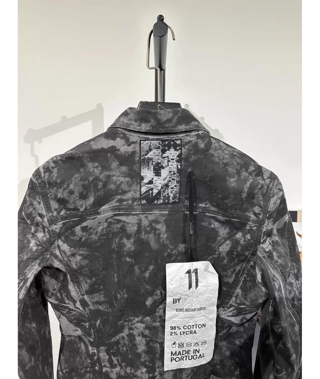 11 BY BORIS BIDJAN SABERI Черная деним куртка, фото 2
