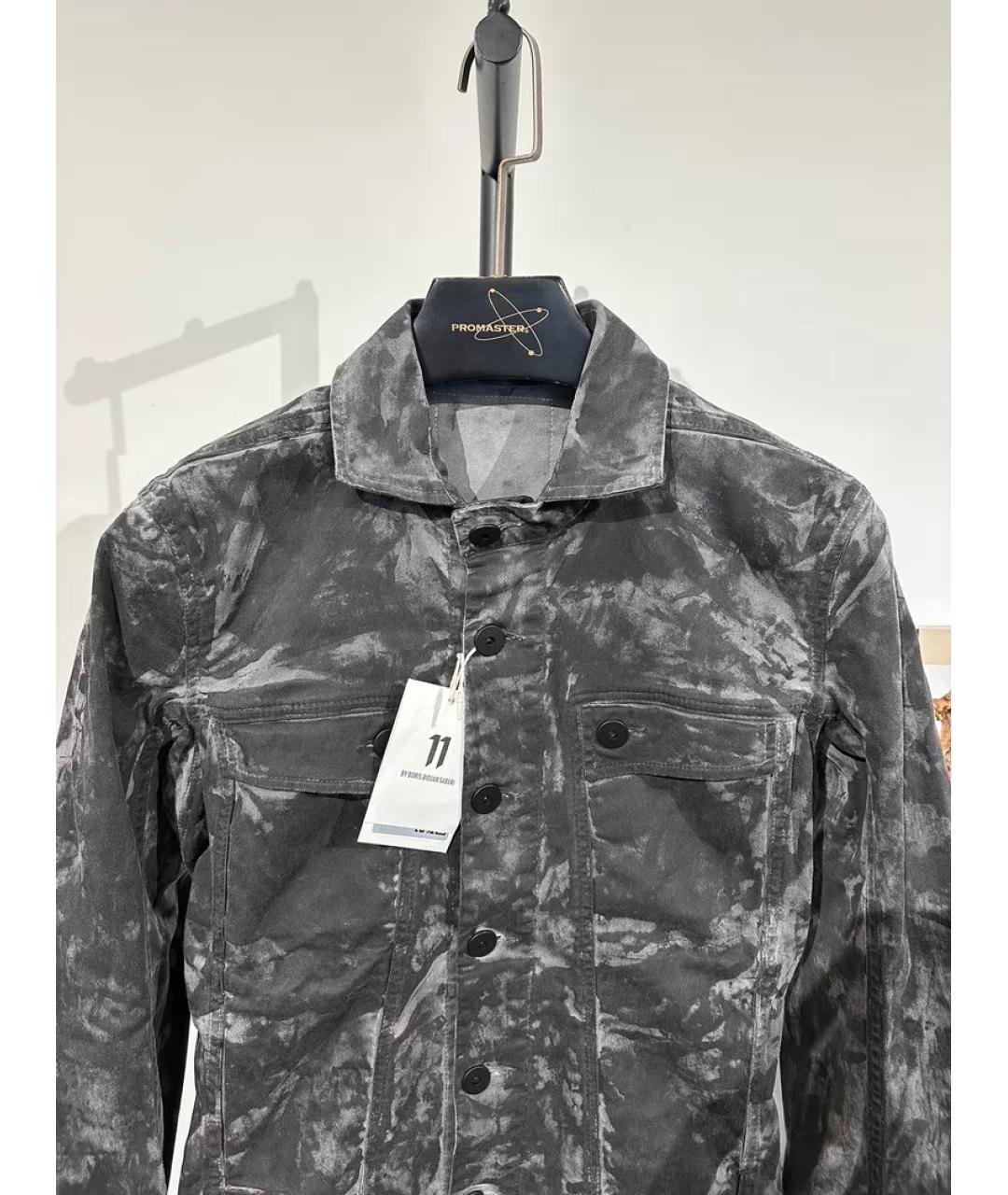 11 BY BORIS BIDJAN SABERI Черная деним куртка, фото 3