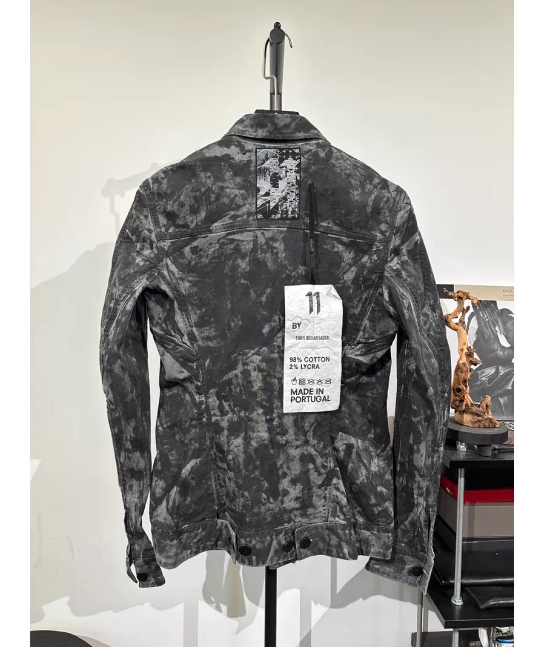 11 BY BORIS BIDJAN SABERI Черная деним куртка, фото 9