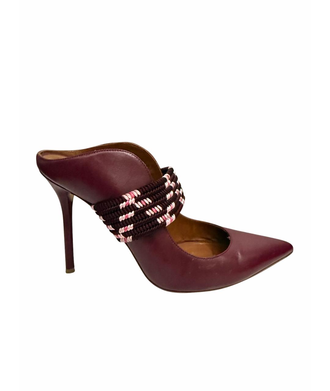 MALONE SOULIERS Бордовые кожаные босоножки, фото 6