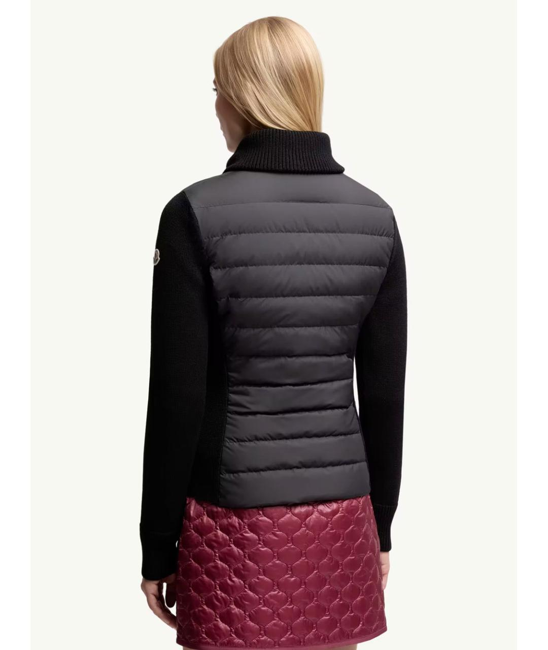 MONCLER Черная полиэстеровая куртка, фото 3