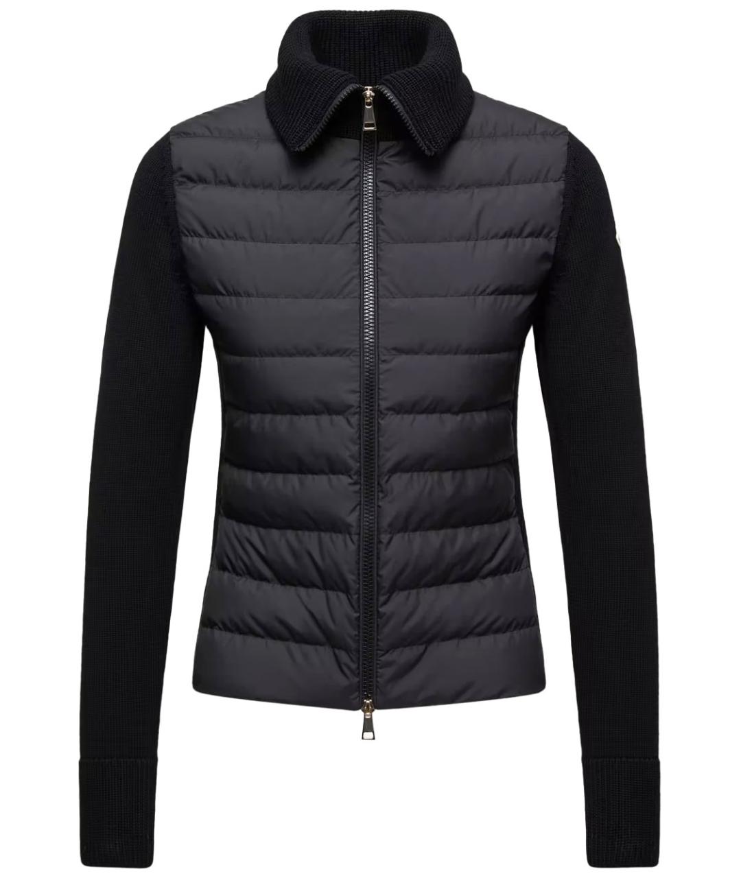 MONCLER Черная полиэстеровая куртка, фото 1