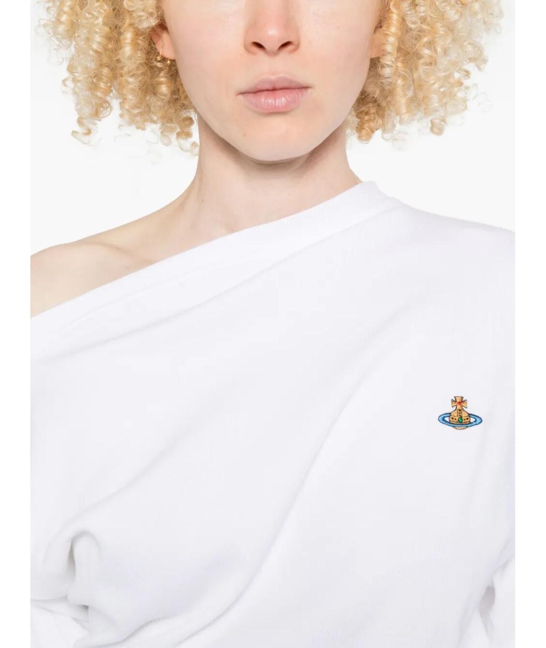 VIVIENNE WESTWOOD Белый хлопковый джемпер / свитер, фото 5