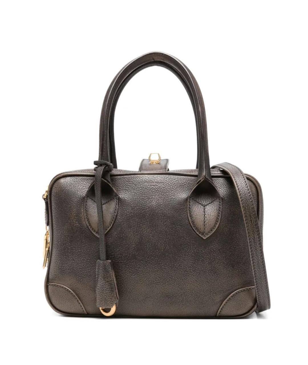 GOLDEN GOOSE DELUXE BRAND Коричневая кожаная сумка тоут, фото 1