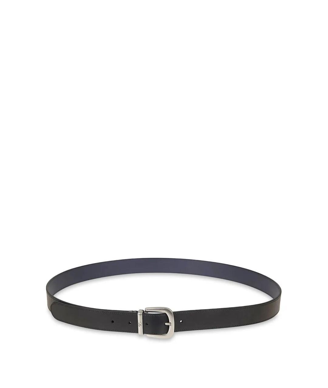 VALENTINO Черный кожаный ремень, фото 3