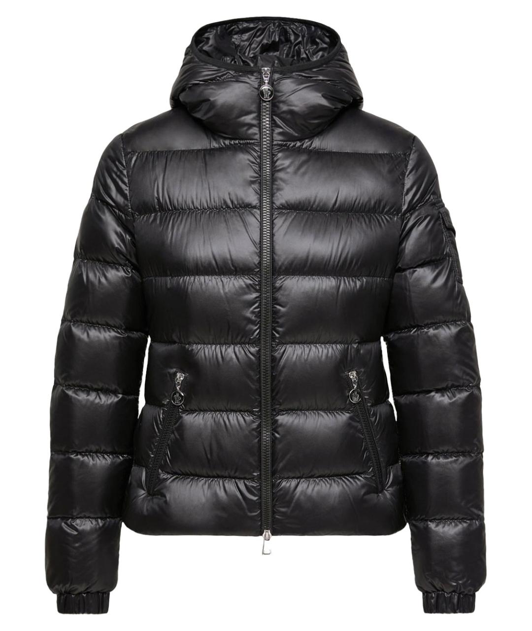 MONCLER Черный полиамидовый пуховик, фото 1