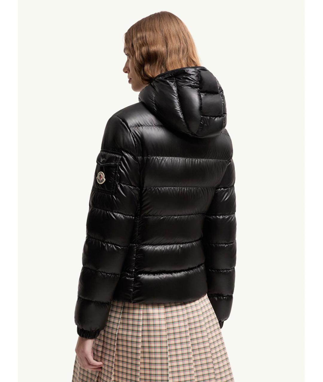 MONCLER Черный полиамидовый пуховик, фото 3