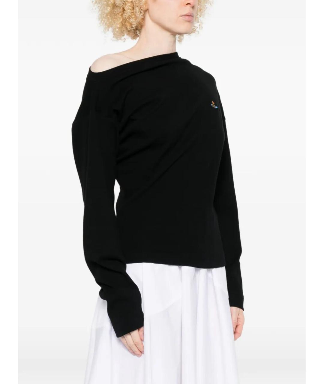 VIVIENNE WESTWOOD Черный хлопковый джемпер / свитер, фото 2