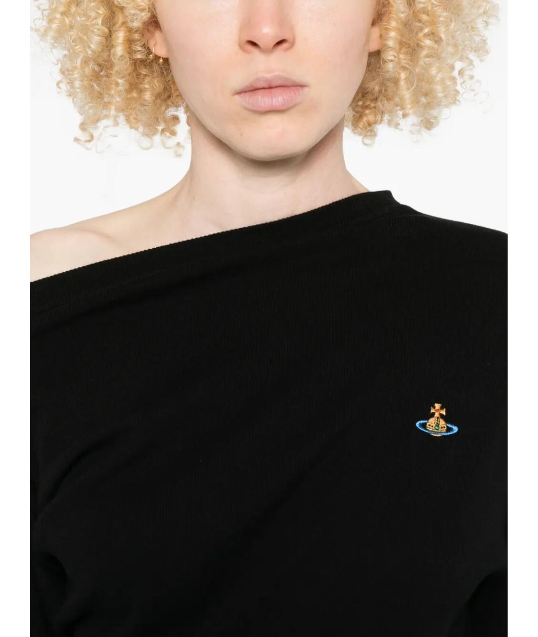 VIVIENNE WESTWOOD Черный хлопковый джемпер / свитер, фото 4