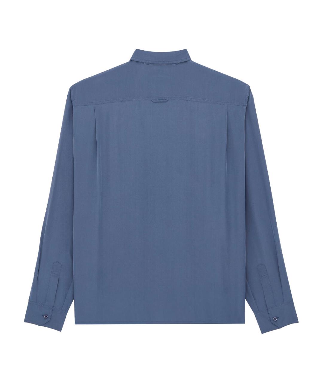 SAINT LAURENT Синяя шелковая кэжуал рубашка, фото 2