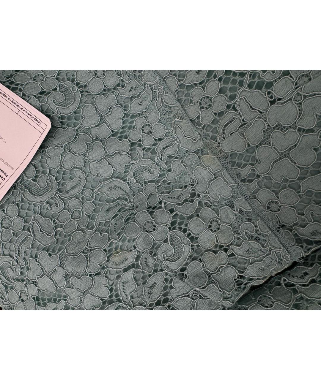 DOLCE&GABBANA Бирюзовое хлопковое коктейльное платье, фото 4