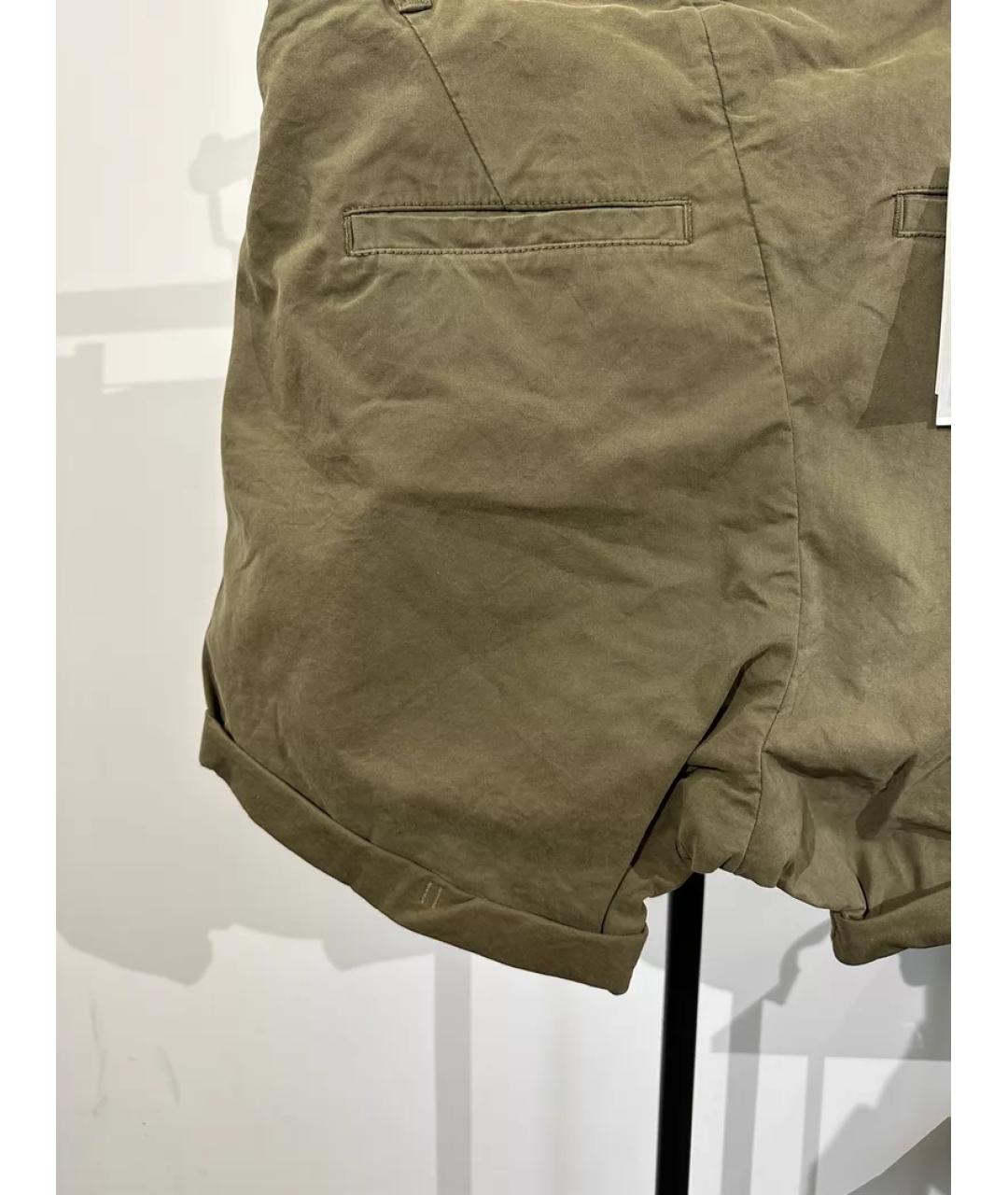 BORIS BIDJAN Зеленые хлопковые шорты, фото 4