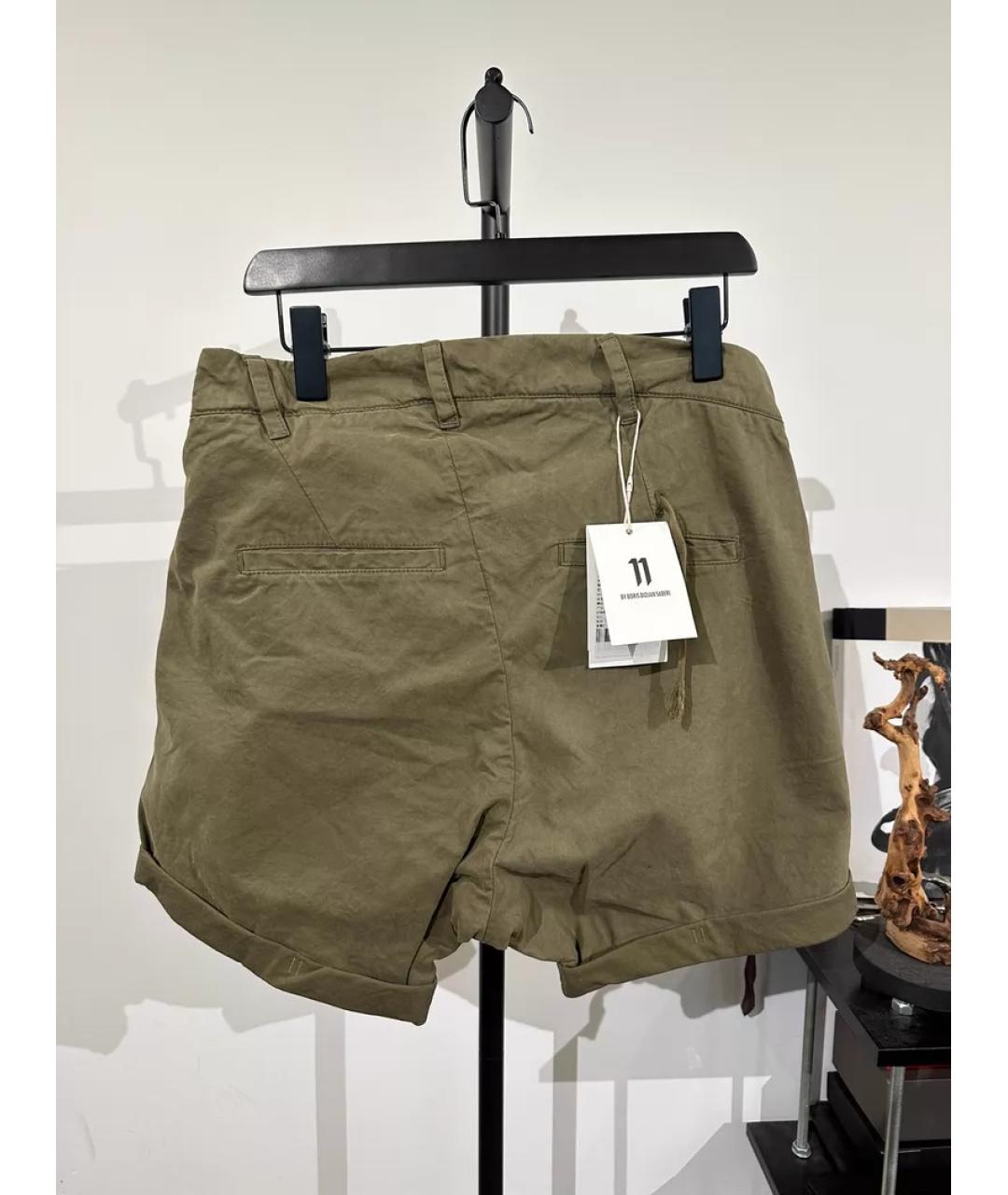 BORIS BIDJAN Зеленые хлопковые шорты, фото 9
