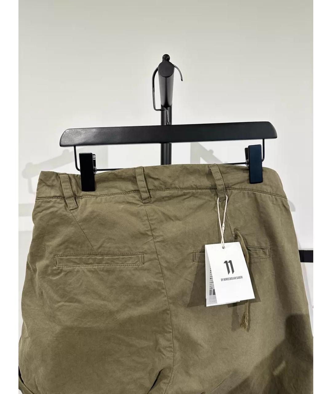 BORIS BIDJAN Зеленые хлопковые шорты, фото 6