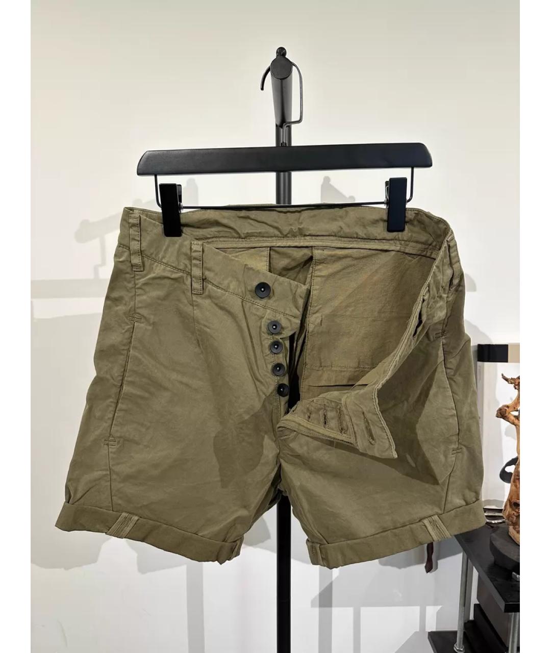 BORIS BIDJAN Зеленые хлопковые шорты, фото 2