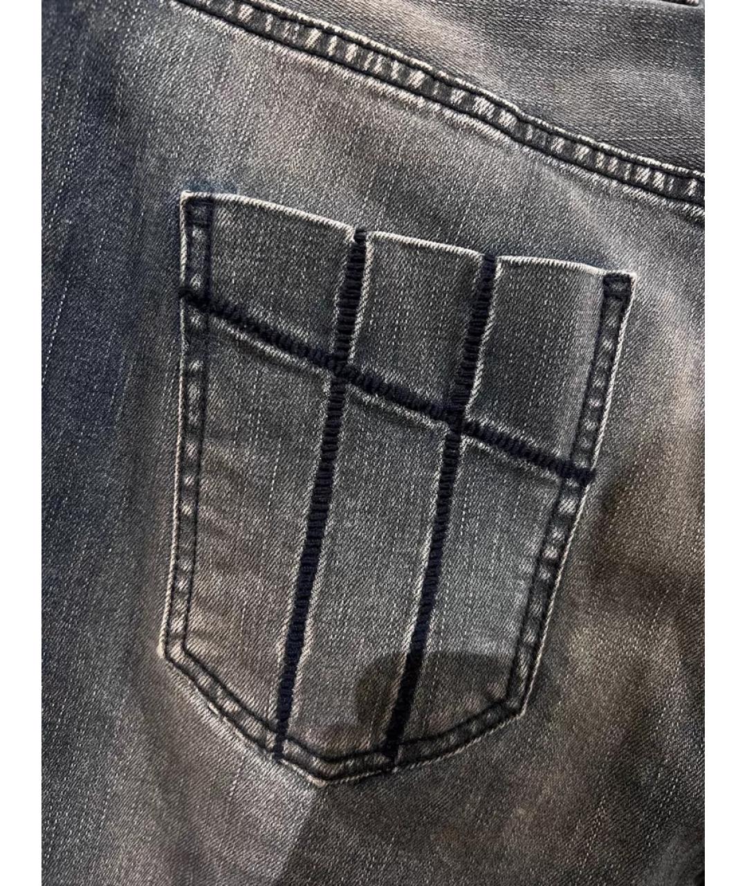 11 BY BORIS BIDJAN SABERI Темно-синие деним шорты, фото 3