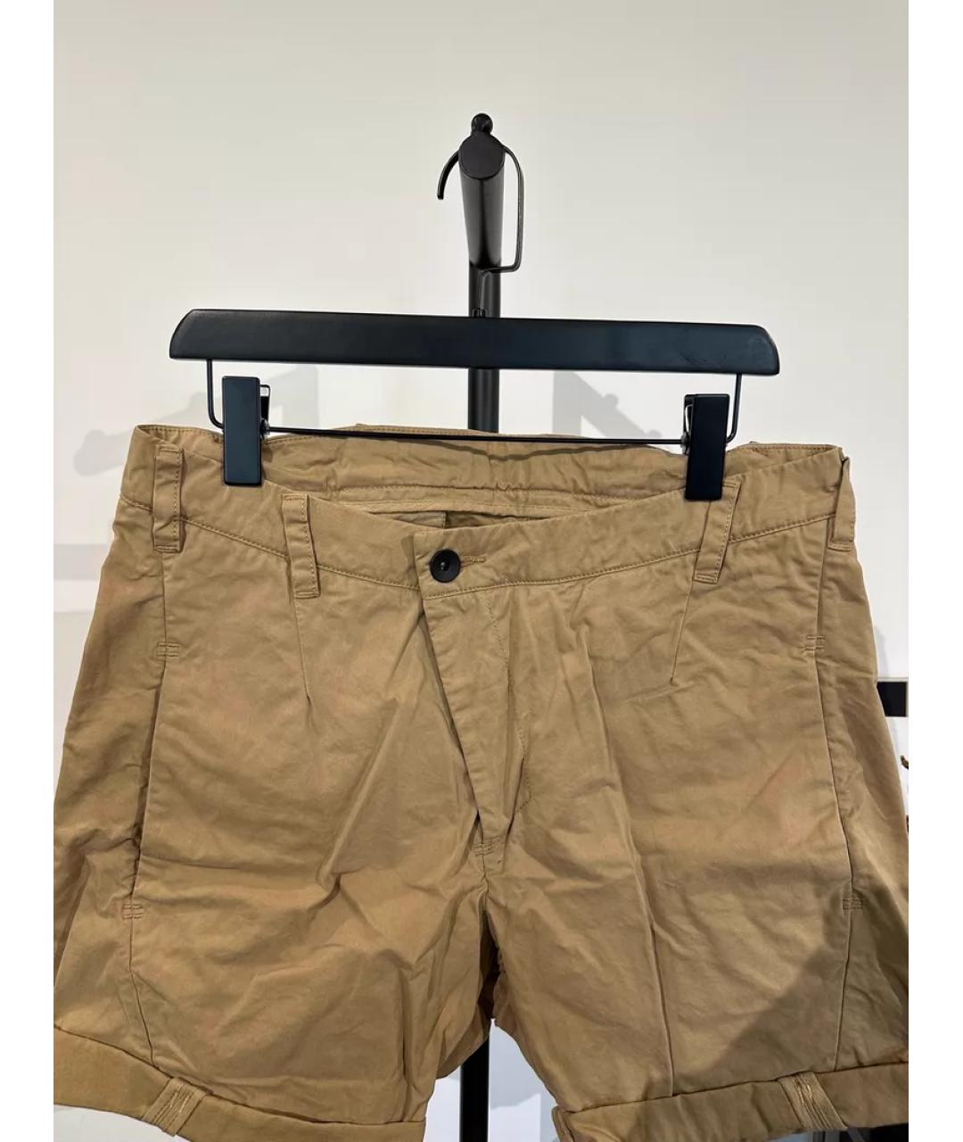 11 BY BORIS BIDJAN SABERI Бежевые хлопковые шорты, фото 6