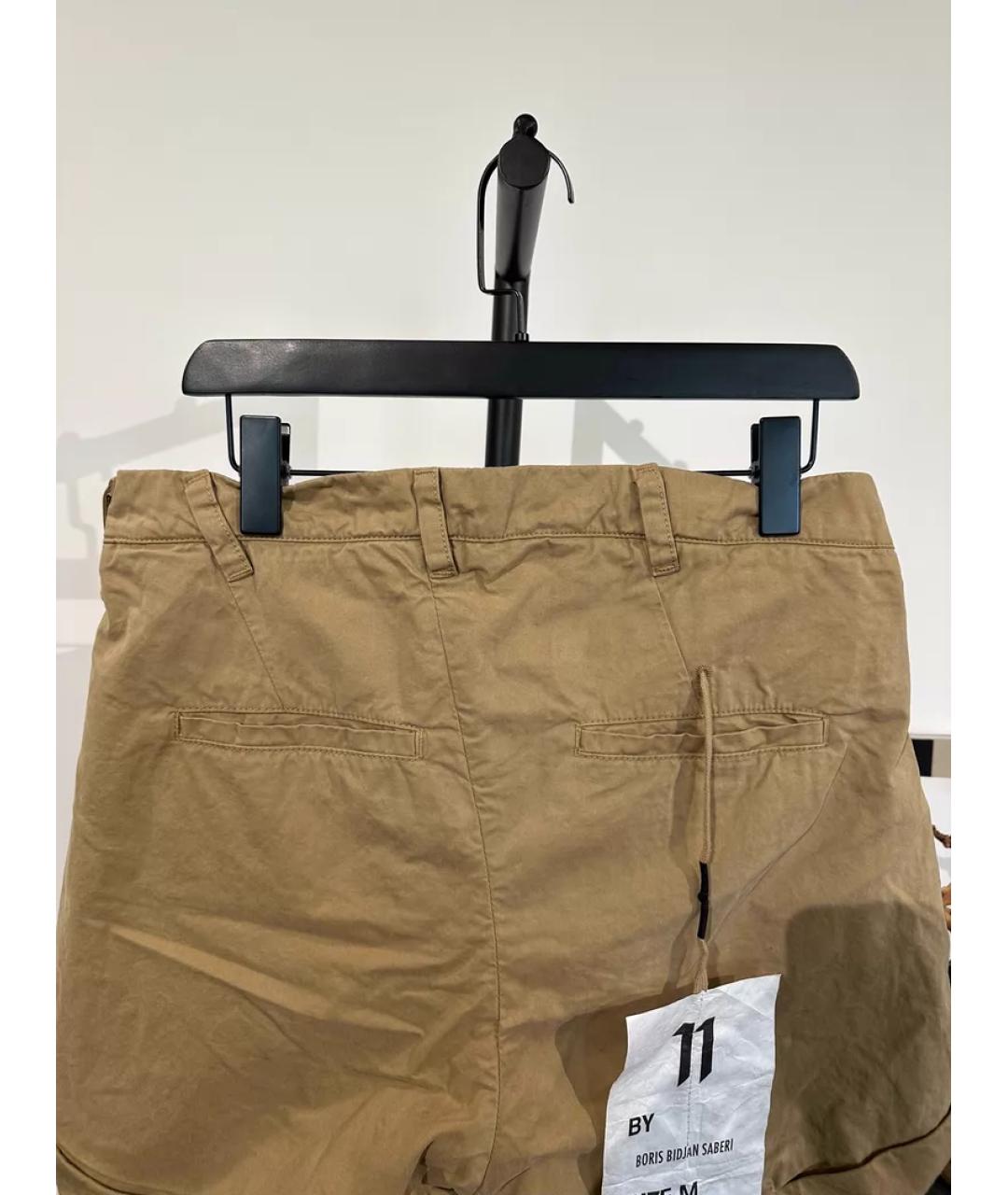11 BY BORIS BIDJAN SABERI Бежевые хлопковые шорты, фото 5
